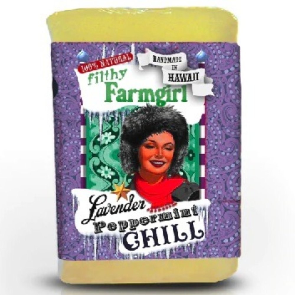100% Natural Organic Soap. Lavender Peppermint Chill. Handmade in Hawaii. 7oz.